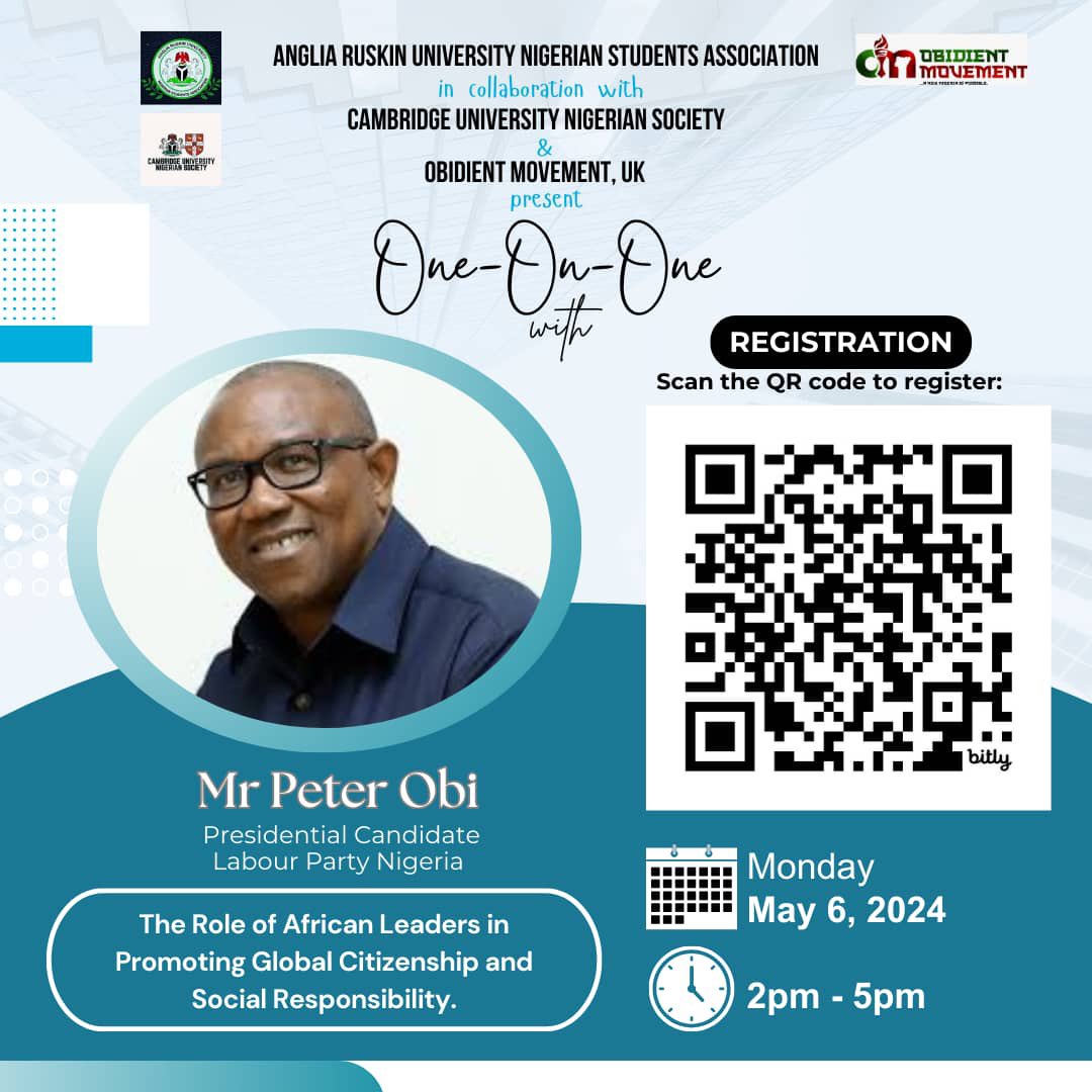 Peter Obi UK ‘Thank You’ Tour Loading….

Date: Monday, May 6th 2024.

Are You Ready???🔥