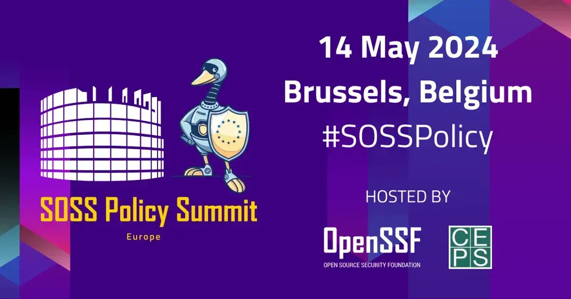 Discover the economic impact of secure open source software at the #SOSSPolicy Summit EU 2024 on May 14 in Brussels. Come and discuss its potential and challenges. Register now! #SOSSPolicy #OpenSource #LFEurope @openssf hubs.la/Q02vQnPC0