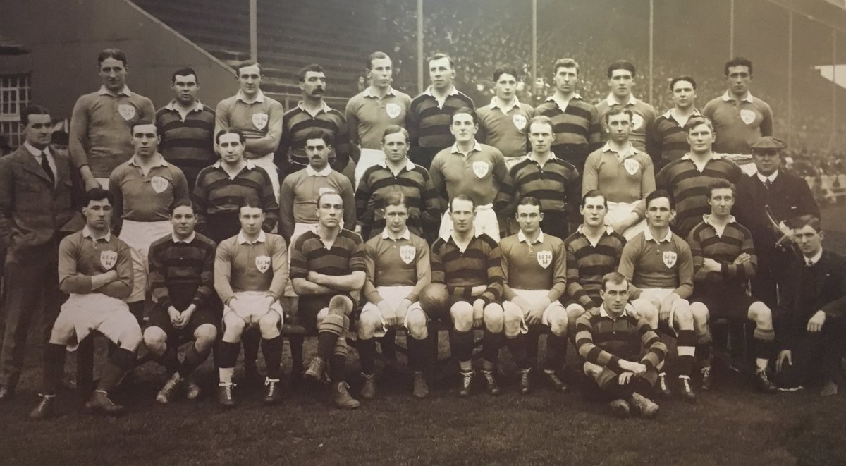 Dublin County v @SaintsRugby, 16 November 1912.

Saints' first ever trip to Dublin started badly.  They sailed from Holyhead & the whole team suffered from seasickness.

After the morning sight-seeing they headed to Lansdowne Road & lost 25-5. Edgar Mobbs scored Saints' only try.