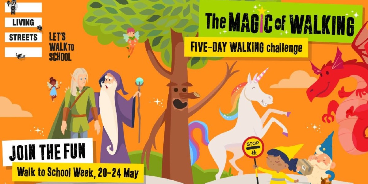 1/2
It’s Walk to School week from 20th–24th May.
This year's challenge encourages children to travel actively to school every day of the week. 
#TheMagicOfWalking #WalkToSchoolWeek #PedestrianSafety