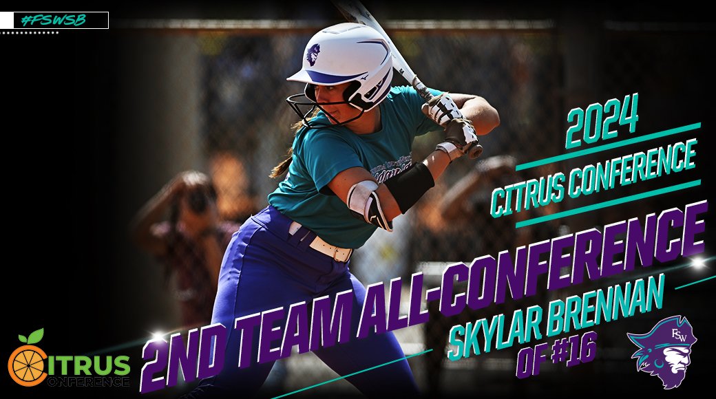 Our first of 🔟 All-Citrus Conference selections is freshman Skylar Brennan who was a 2nd Team pick. She hit .356 with 10 doubles, tied for the team lead with 4 home runs, and drove in 47 runs during the regular season