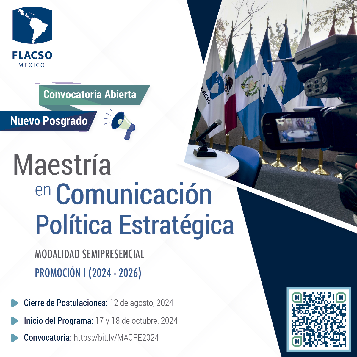 📢 #BuenasNoticias. Con gran emoción anunciamos el lanzamiento de la nueva #Maestría en #ComunicaciónPolítica Estratégica de la #FLACSOMéxico.

Más información sobre el programa, plan de estudios y cómo postularse, visita: bit.ly/MACPE2024.

🧵(1/2)