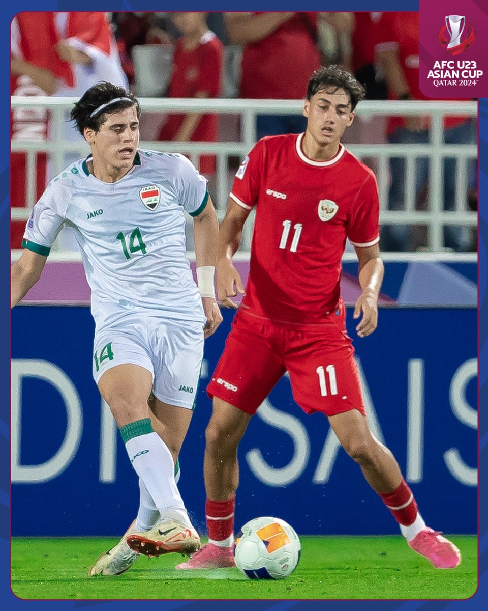 ⏰ END OF 90 MINS | 🇮🇶 Iraq 1️⃣-1️⃣ Indonesia 🇮🇩 Goals from Ivar Jenner and Zaid Tahseen have things all square after 90 minutes. We are now heading to extra-time! 📺 Watch 𝙇𝙄𝙑𝙀: gtly.to/zzhR_62Mr #AFCU23 | #IRQvIDN