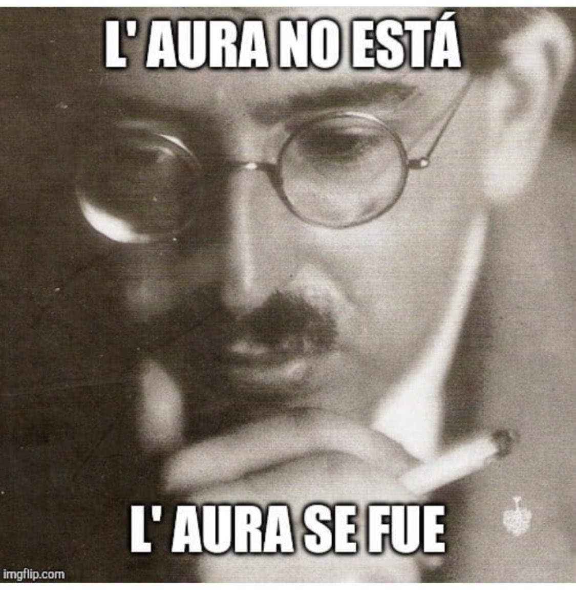 Igual el mejor meme de la historia es este: Walter Benjamin, un tipo con mala suerte.