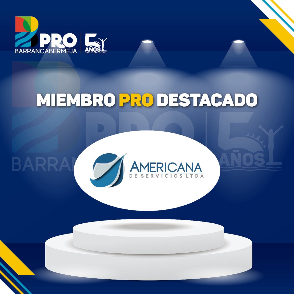 ¡Destacamos el trabajo fuerte de Americana de Servicios Ltda, por su compromiso con el desarrollo en PRO de Barrancabermeja! 💛🖤 Es una empresa dedicada a ofrecer una amplia posibilidad de elementos de aseo y limpieza lndustrial, jardinería y mantenimiento de fachadas.