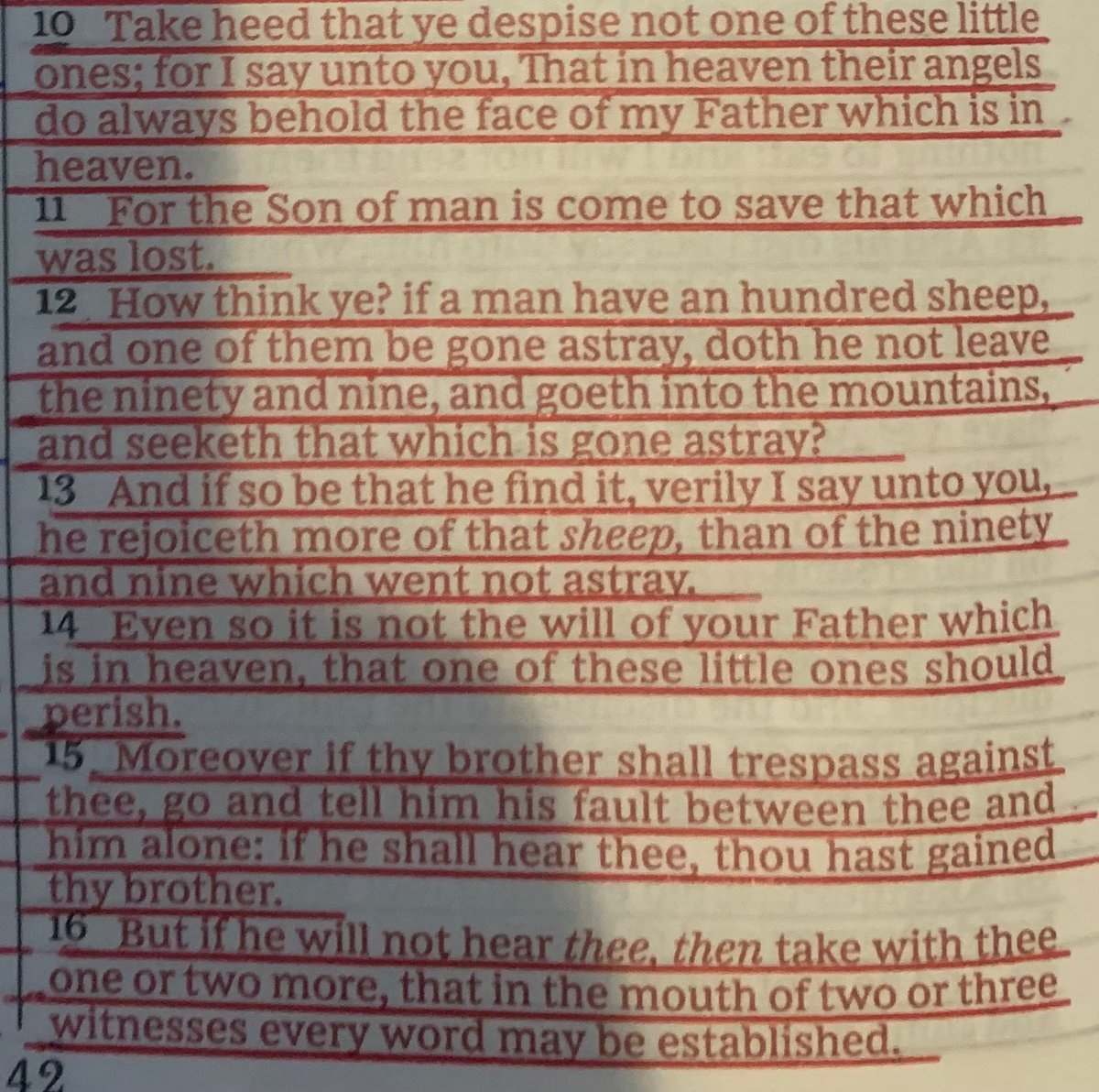 Matthew 18:10-16