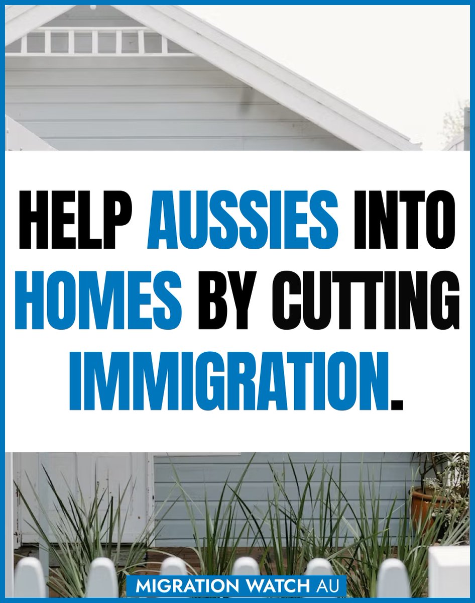We want to cut immigration and help Aussies into housing. Just put Australians first. It's that simple.