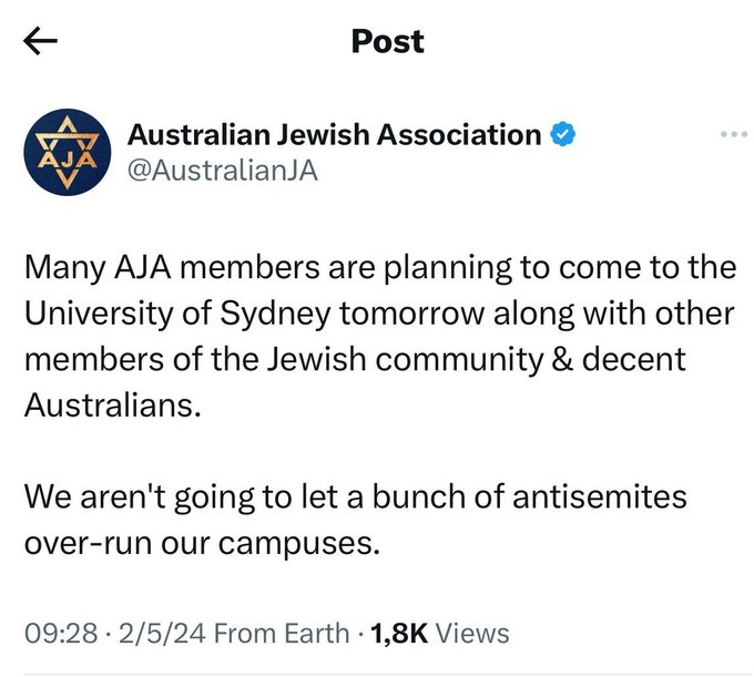 'our campuses'????? Australian university campuses do not belong to the Australian Jewish Association, not now, not ever 🐝 #auspol