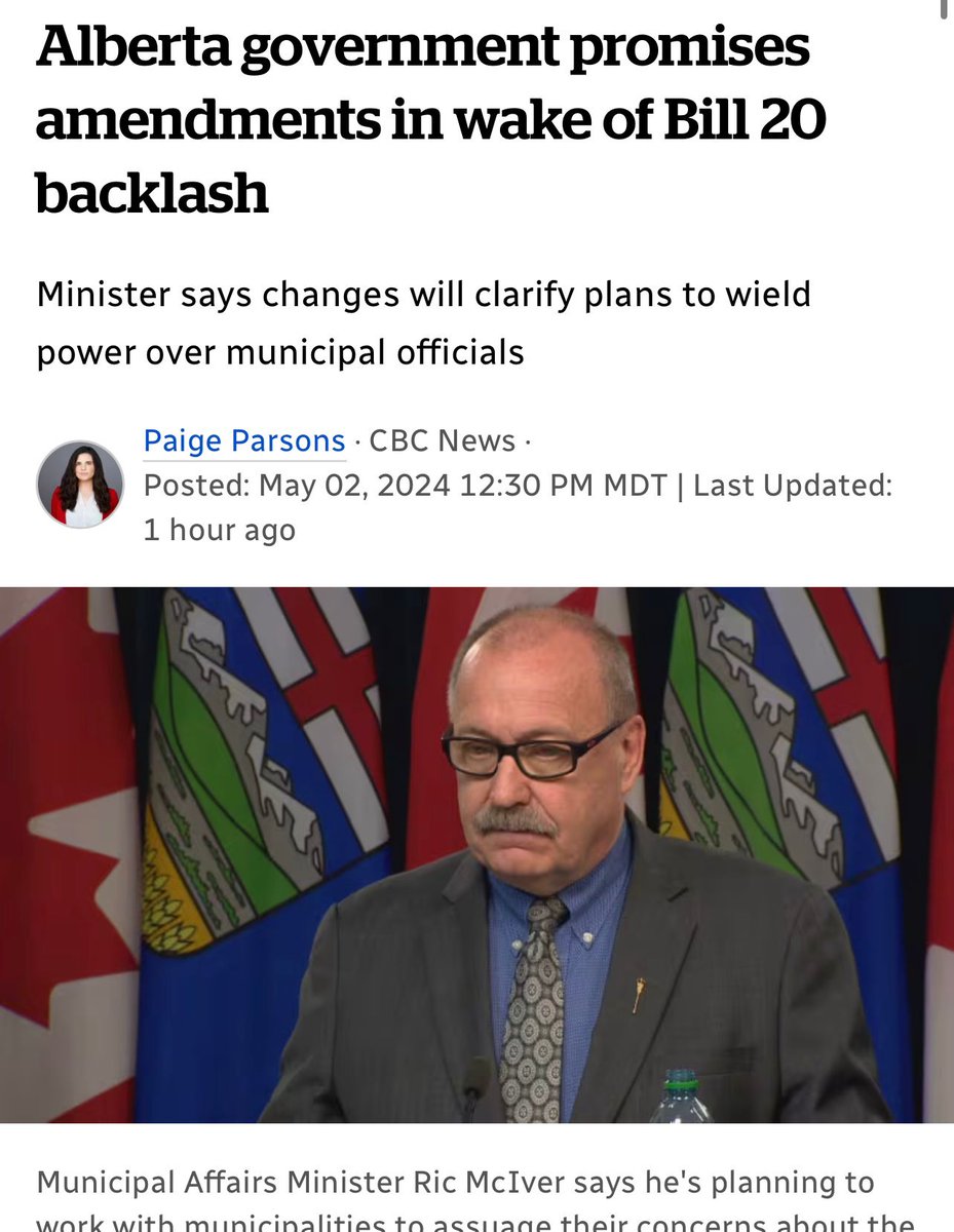 Bill 20 was an incredible example of how far the UCP is willing to go to exert top down control in Alberta...and all while accusing Ottawa of doing the same thing!

Amendments will need to be pretty major for this to be a workable policy. 
#AbLeg #AbPoli