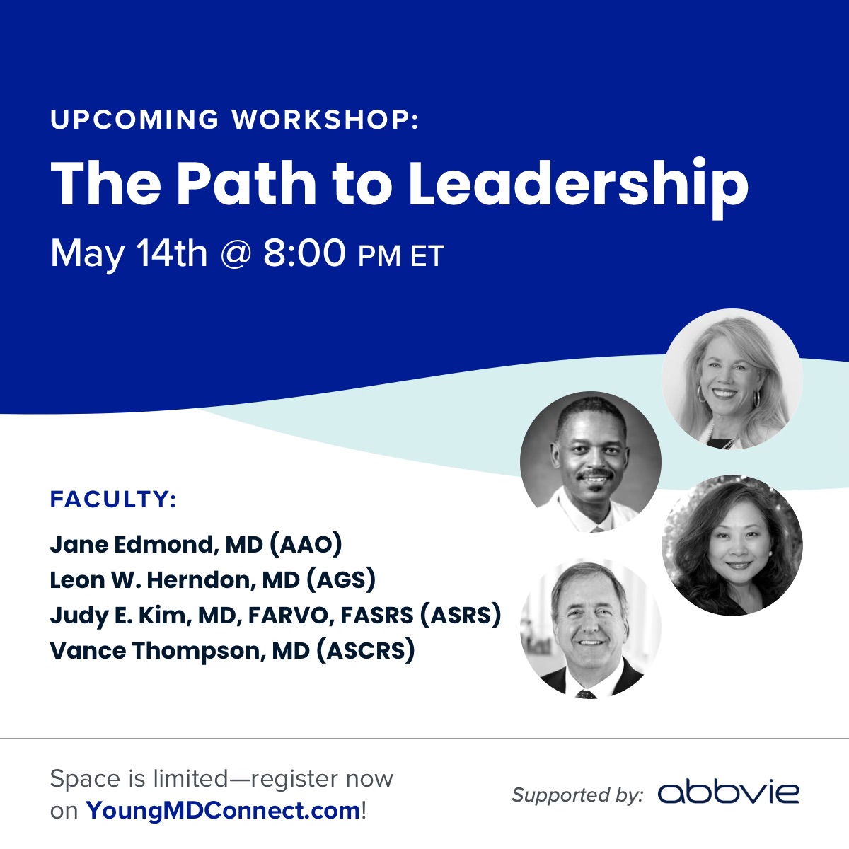 During this unique 1-hour interactive workshop, we’re bringing together leaders from AAO, AGS, ASRS, and ASCRS, to discuss their paths to leadership and how to position yourself well early in your career. 💫 Register today using the link in our bio to claim your spot!