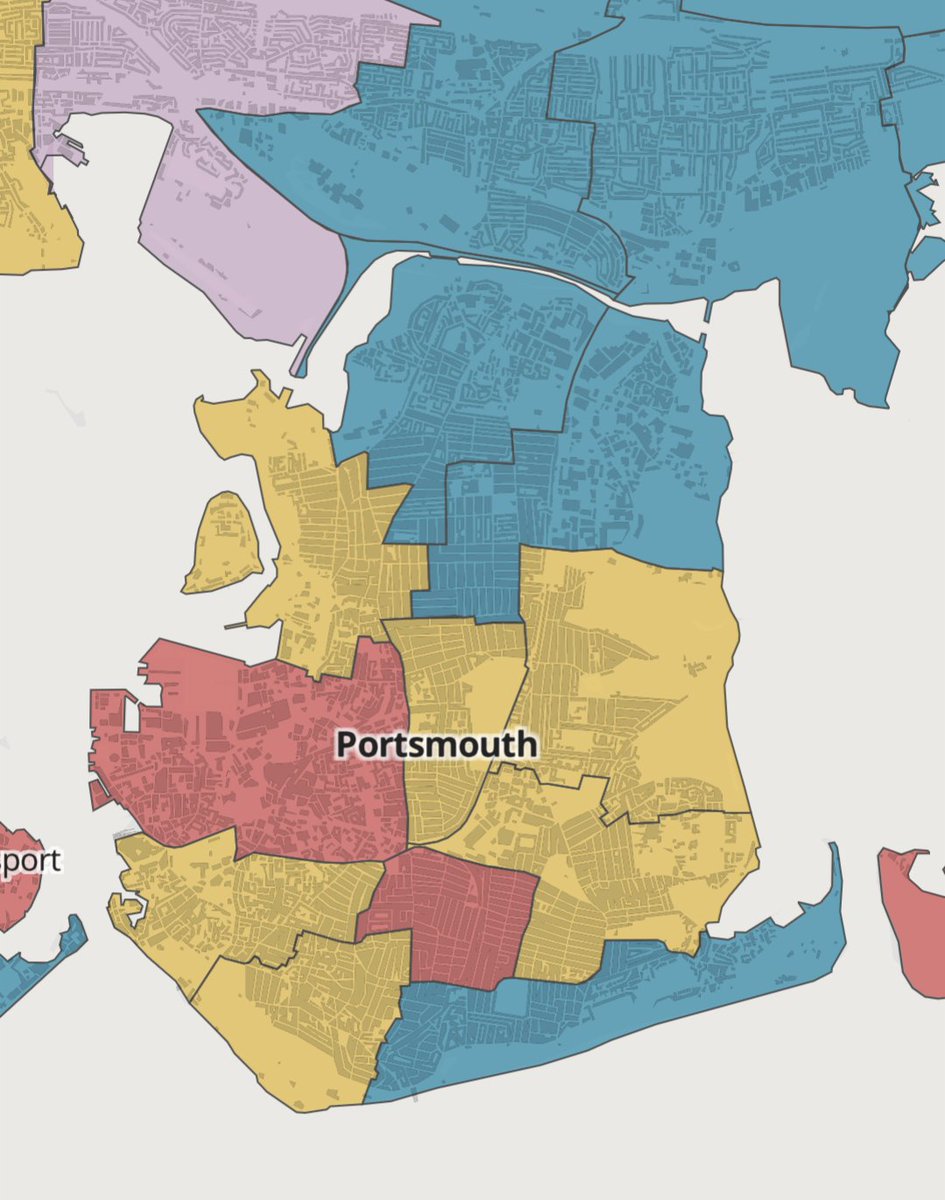 Tories fearing a wipeout in Portsmouth tonight.

Here's how the locale voted in 2021:
sotn.newstatesman.com/2024/04/the-20…