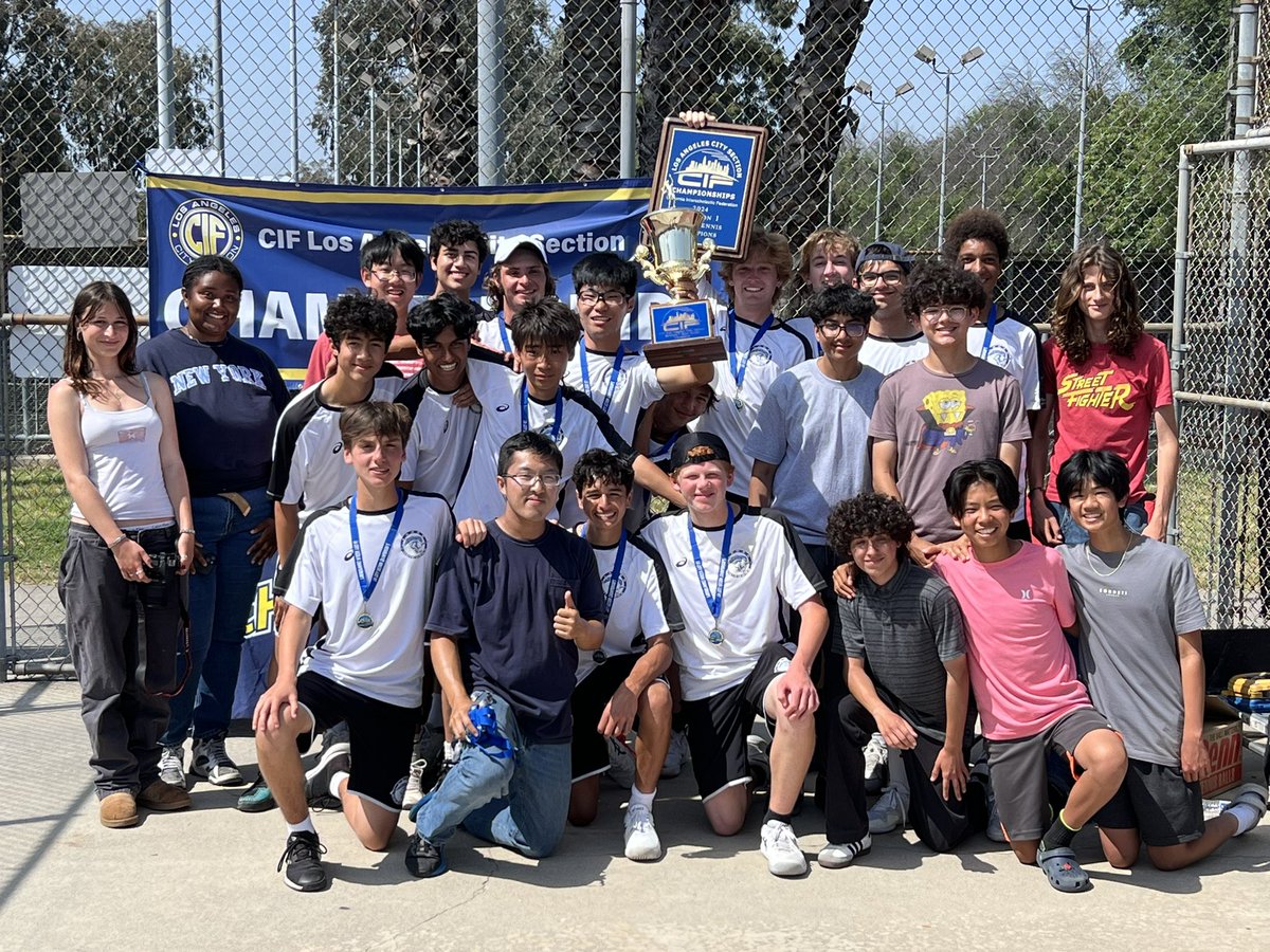 Boys Tennis Division I: 🎾 Los Angeles CES 17 🏆 Taft 12.5 Congratulations to the Unicorns on their first #CIFLACS title!