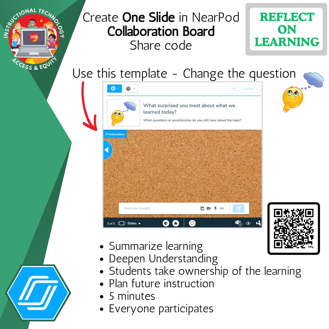 Looking for a simple way for students to reflect on their learning? Check out our Strategy of the WeekRelect on Learning using @NearPod  #NearPod youtu.be/aEv8wYRLKMU #WeAreSAUSD
#SAUSD
#SAUSDBetterTogether
#SAUSDGraduateProfile
#SAUSDEdTech
#WeAreSAUSD
