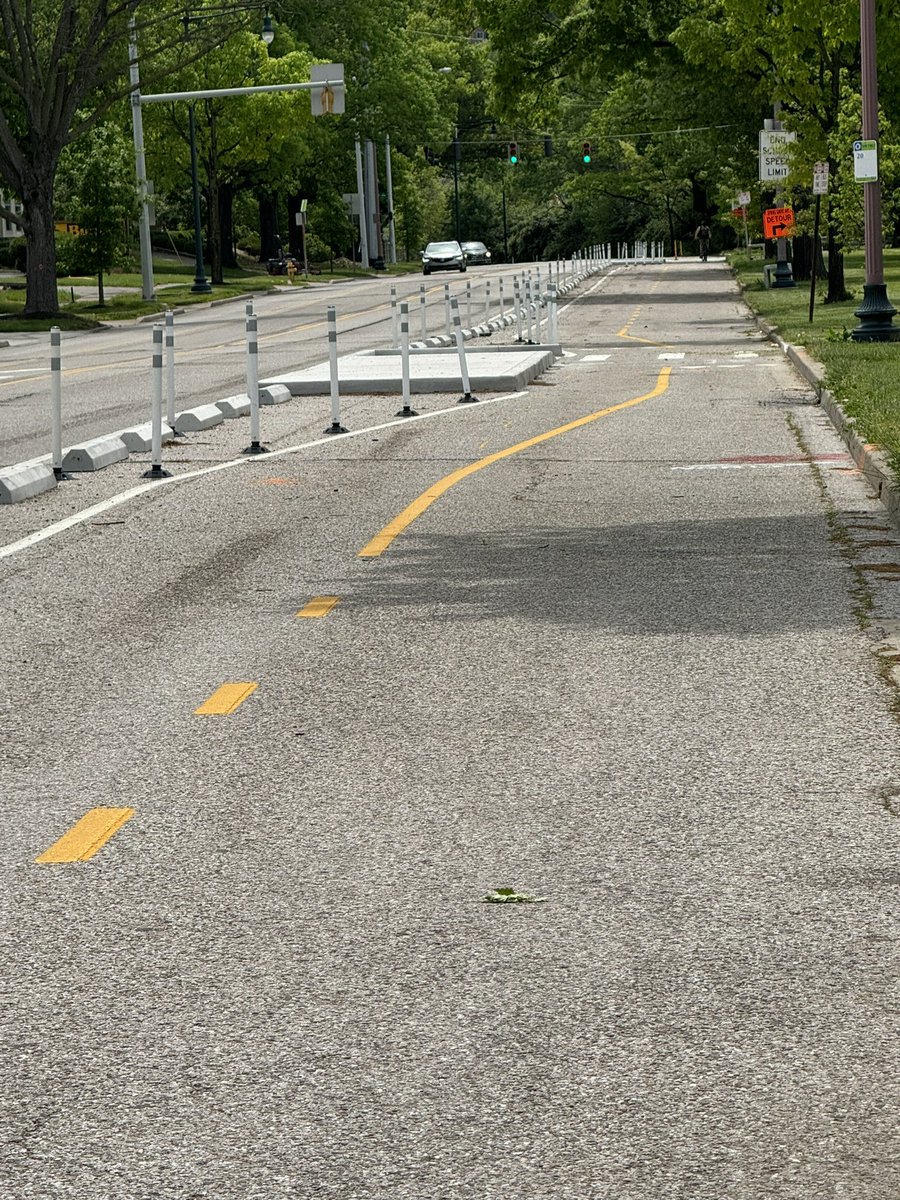 Got to check out the expansion of the Central Parkway protected bike lane! A great way to start off #BikeMonth. Thanks @WeMoveCincy!