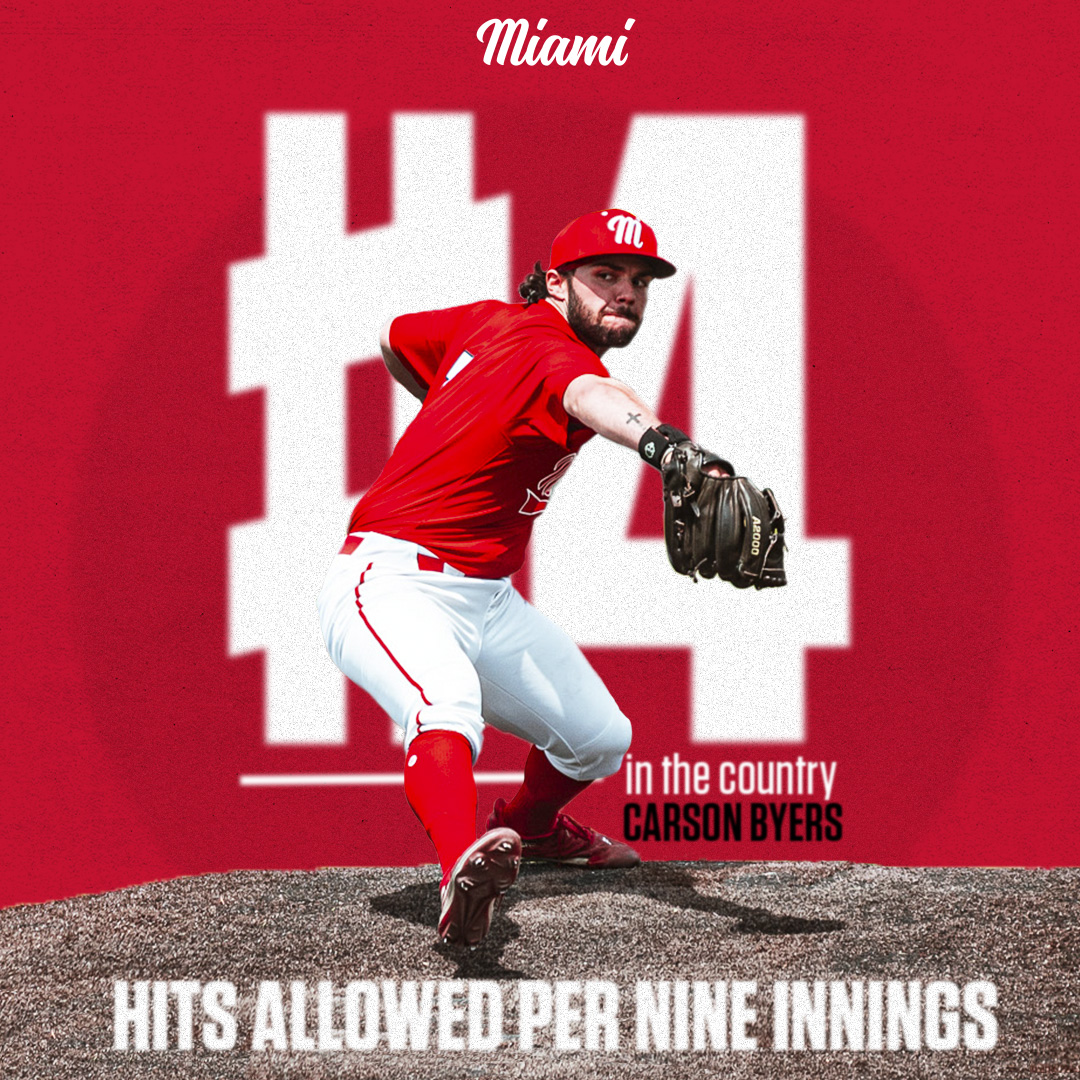 𝗖𝗮𝗿𝘀𝗼𝗻 𝗕𝘆𝗲𝗿𝘀 𝗵𝗮𝘀 𝗯𝗲𝗲𝗻 𝗱𝗲𝗮𝗹𝗶𝗻𝗴 🔥

Dude has only given up 26 hits over 46.1 innings pitched, ranking him 4th in the nation (5.05) in hits per game.
#RiseUpRedHawks | #LoveAndHonor | @carson_byers