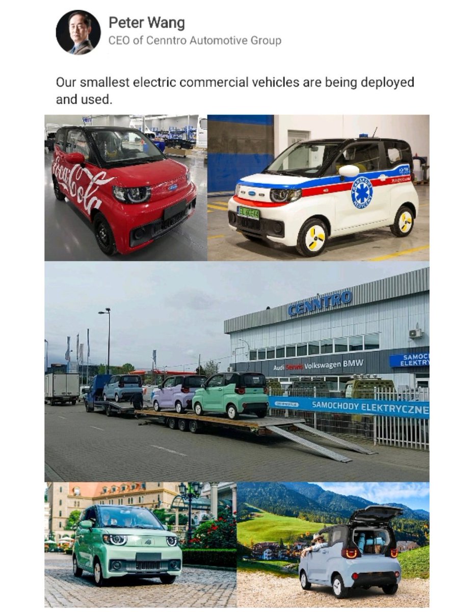 #CENN #CENNTRO - $CENN #EV #ElectricVehicles - Peter Wang | @CenntroMotors Our smallest electric commercial vehicles are being deployed & used [ Cenntro #Avantier ] --