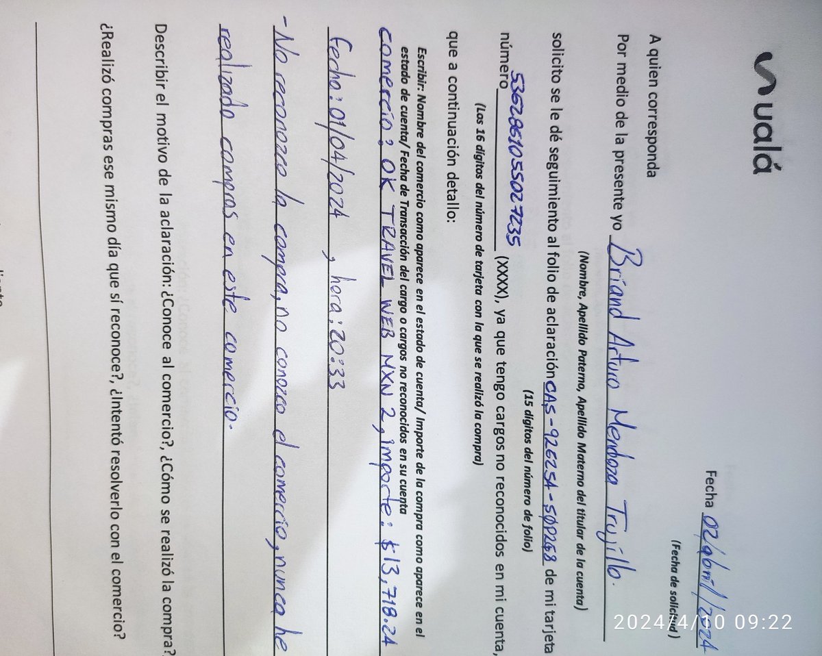 @pbarbieri @uala_mex De igual manera,son demasiadas las denuncias , incluyendo la mía,te incentivan con 'promociones' , después cuando tienes mas dinero en tu tarjeta,te hacen cargos no reconocidos aunque tu tarjeta esté congelada.