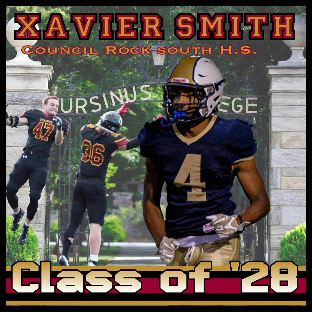 Welcome <a href="/Xavier44Smith/">Xavier Smith</a> of <a href="/CRSFootball/">CR South Football</a> to the Ursinus Football Class of 2028! #WelcomeToTheBearsDen #UCFB131
hudl.com/athlete/o/1738…
