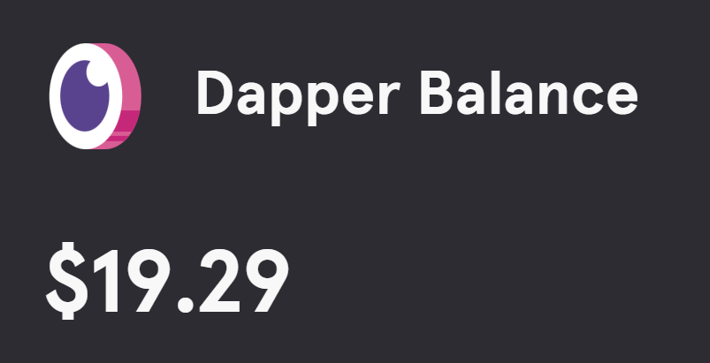 The Dapper Wallet now has a new balance icon. @dapperlabs