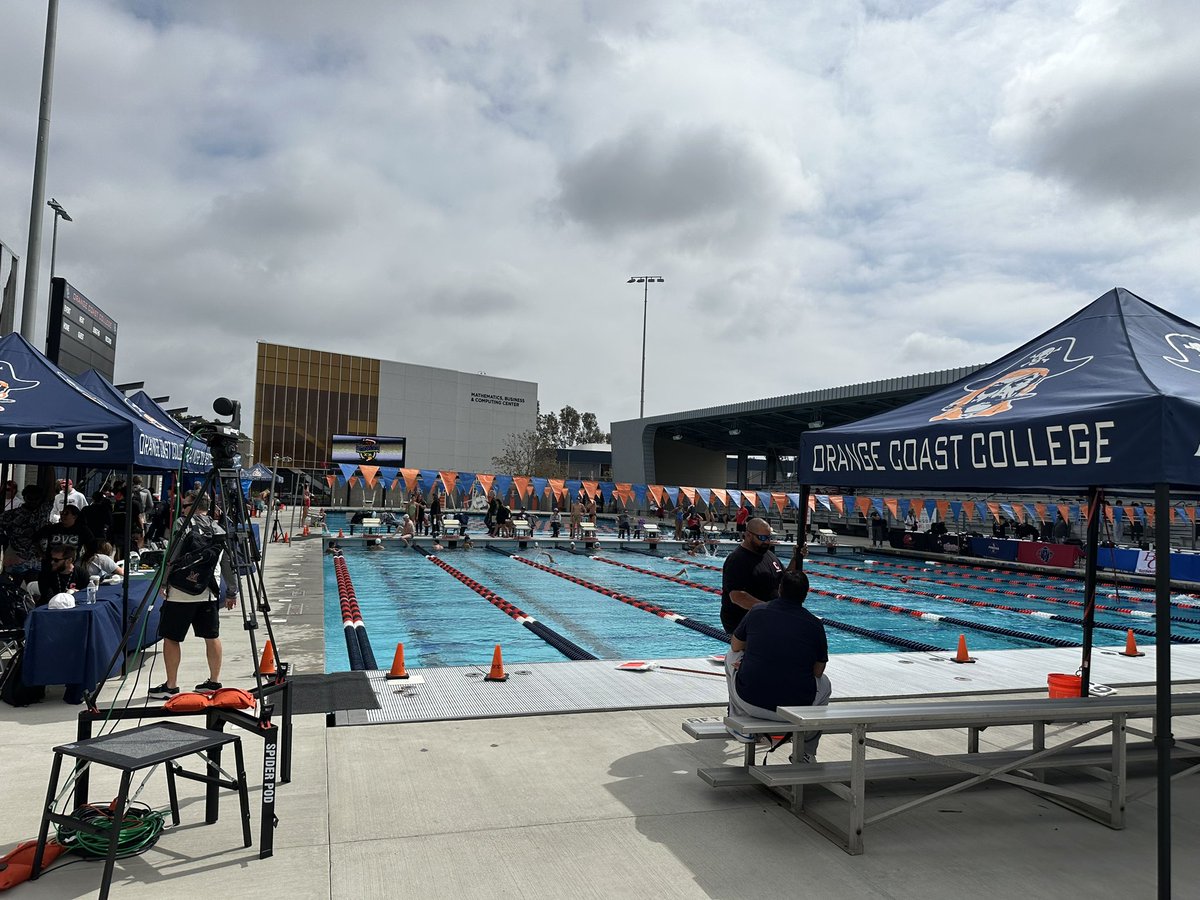 The stage is set!!! Day 1 of the 3C2A Swimming and Diving State Championships kicks off finals at 430 pm!!! OCC is the proud host of the event this weekend! GO COAST! @orangecoast
