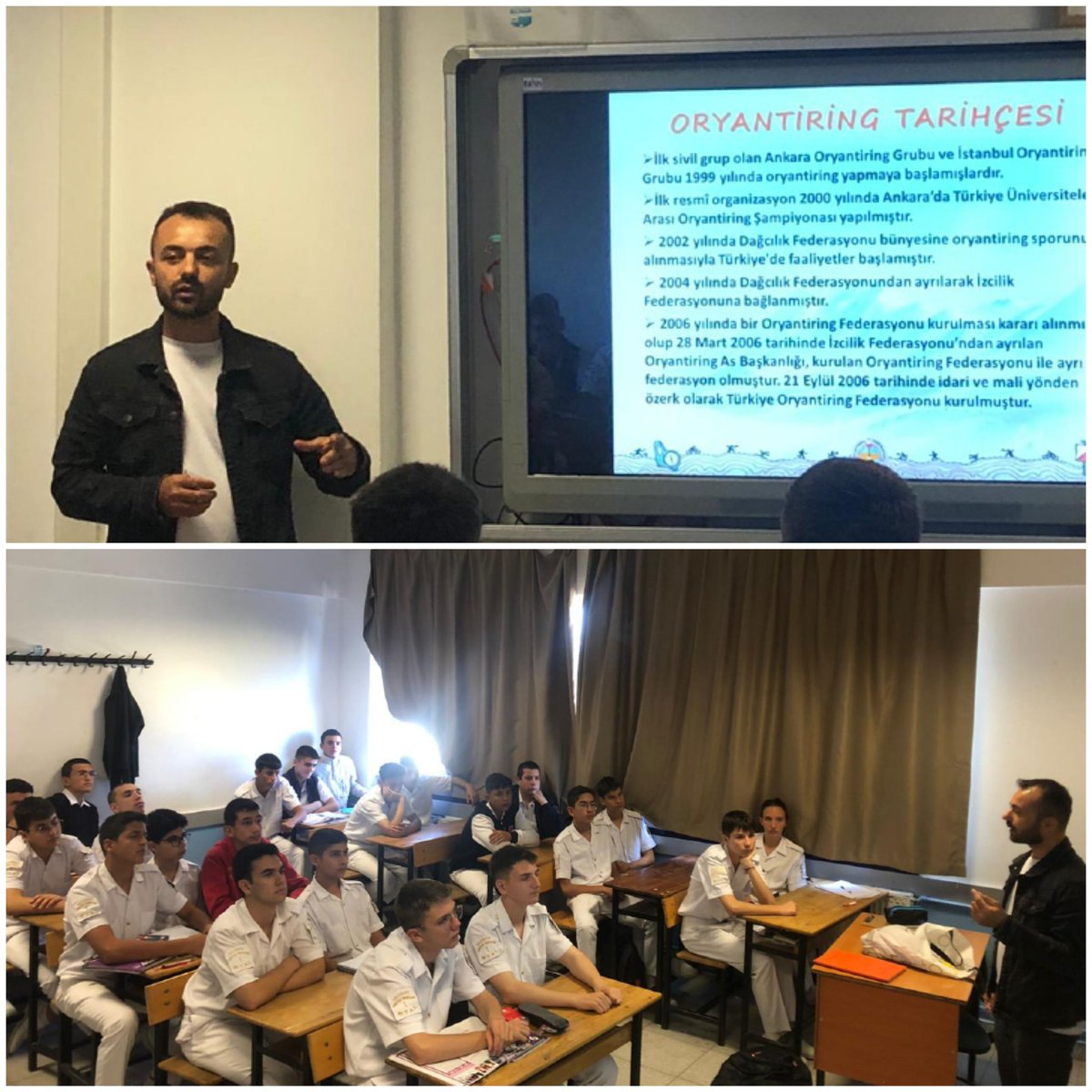 CesmeAna's tweet photo. 29-30 Nisan günlerinde Izmir Gençlik ve Spor Müdürlüğü Oryantiring Antrenörü Sayın Ömer Bostancı okulumuz öğrencilerine "Doğada Yön Bulma -Oryantiring Sporunu" teorik ve pratik olarak anlattı. #oryantiring #izmirgenclik #ulusoydenizcilik https://t.co/E4E02QTJjl