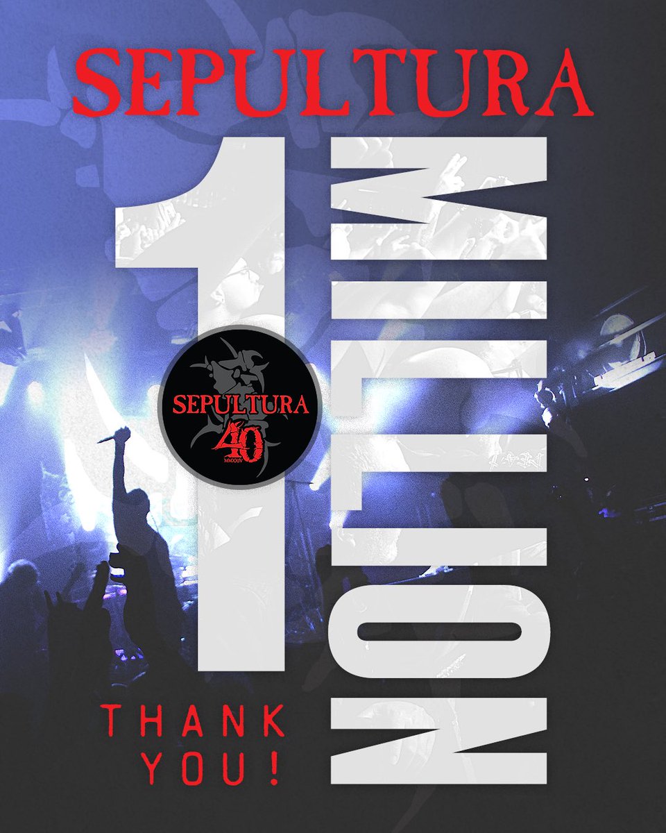 Thank you Sepulnation! 🤯 We’re a million strong on IG. Let’s keep it going as we “Celebrate Life Through Death” 🤘