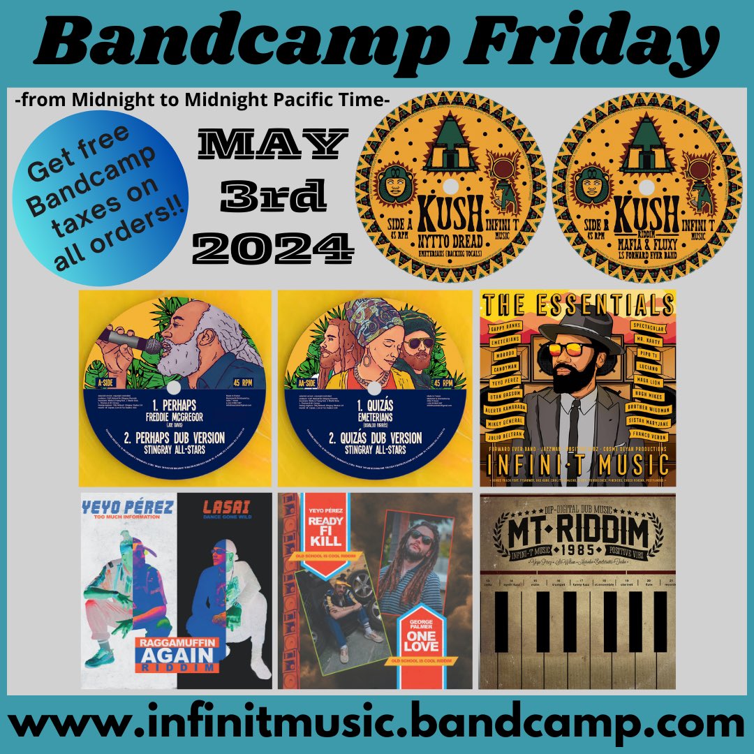 ChaliceSound's tweet photo. Today!!!!
It’s @Bandcamp #friday
MAY the 3rd
FREE TAX on ALL ITEMS!!
https://t.co/UHGpmSthgc
.
.
#bandcamp #bandcampfriday #bandcampfridays #bandcampday #bandcampmusic #infiniTmusic #vinyl #vinylcollector #vinylrecords #vinylcollection #vinyljunkie https://t.co/iGyxfxp5yS