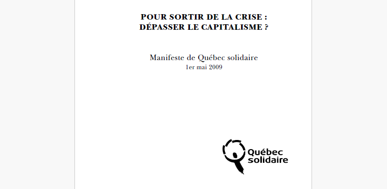 J'ai mentionné aux Mordus que le petit livre de @FrancoiseDavid et d' @amirkhadir sur la sortie du capitalisme par @QuebecSolidaire n'est plus accessible sur le site du parti. Mais un lecteur me confirme que la bibliothèque de l'Assemblée nationale vous l'offre en ligne, ici:…