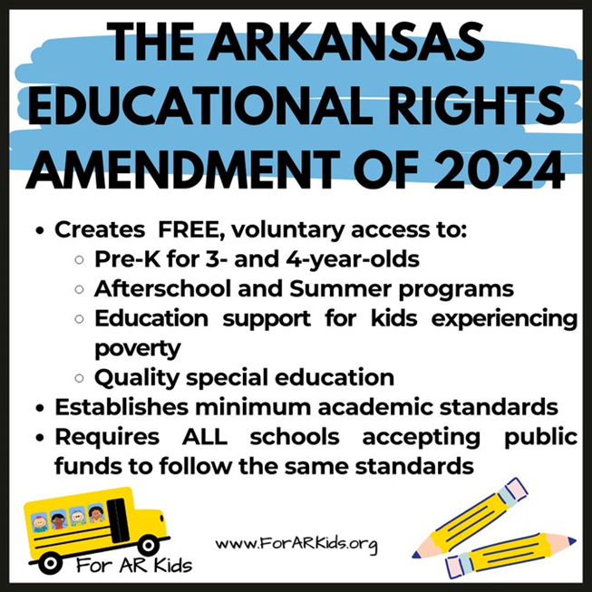 In #Arkansas, we enjoy direct democracy through citizen initiative - and we can use it to enact education reforms that benefit ALL of our students. If you agree, join the movement #ForARKids! Follow. Share. Like. Sign. forarkids.org #AREducationalRightsAmendment #arpx