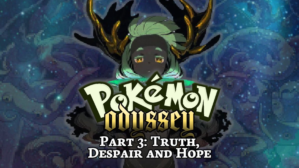 Pokémon Odyssey - Part 3: 'Truth, Despair and Hope' is finally here!
Huge thanks to our testers, I couldn't have done it without them!

Official Topic: eeveeexpo.com/threads/6757/
Discord: discord.com/invite/MsFj3mp…

This said, have fun! Let's dive into the Labyrinth once again!