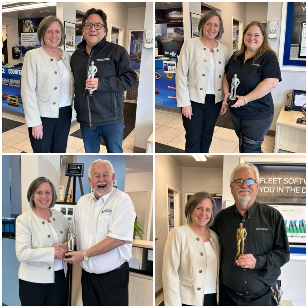 A huge thank you to @fordcanada President &amp; CEO Bev Goodman for visiting our dealership today! Our team loved meeting you! We really appreciate you making time from your busy schedule to come to see our dealership and meet our people! #presidentsaward #magnusonford <a href="/FordCanada/">Ford Canada</a>