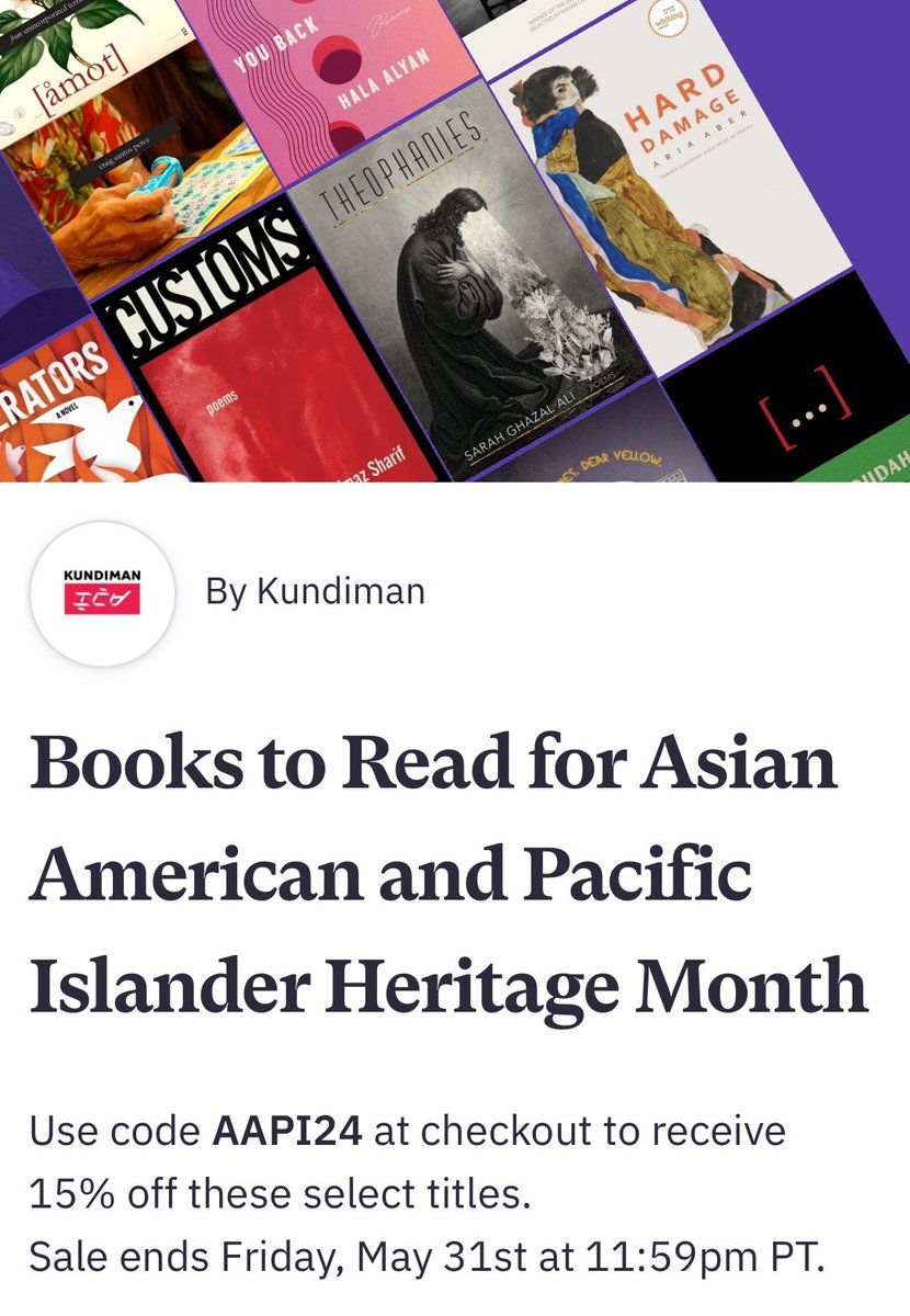 thanks @kundimanforever and @Bookshop_Org for highlighting THEOPHANIES among legends for AAPI heritage month! so special to see my book among its teachers and friends and influences 💫 all books 15% off here: bookshop.org/lists/books-to…?