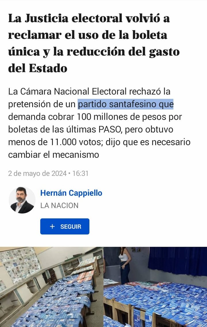 La Justicia electoral volvió a reclamar el uso de la boleta única y la reducción del gasto del Estado. ¿Quién se une al reclamo? #BoletaUnicaYA 🙋‍♀️🙋‍♀️🙋‍♀️