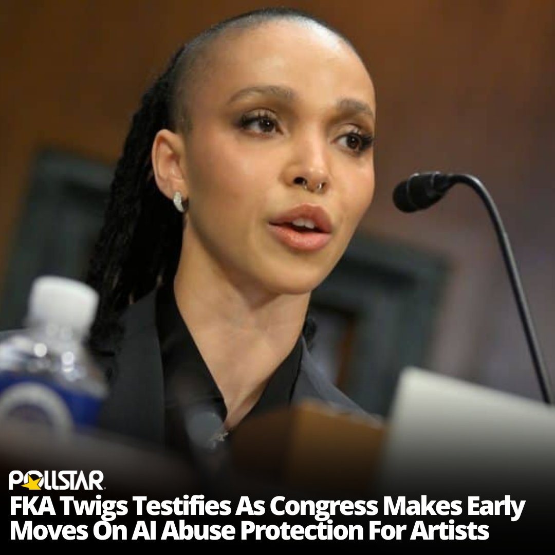 During testimony before a Senate panel Tuesday, @FKAtwigs revealed she’s created deepfakes of herself and pushed lawmakers to create legal guardrails to protect artists and other creators from AI abuse. news.pollstar.com/2024/05/01/fka… #Pollstar #FKAtwigs