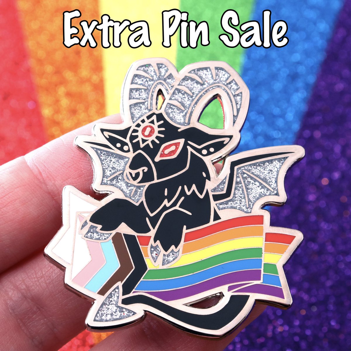 This Sunday 5/5 at 1 PM PST, we will be dropping the extra Pride Demon Pins in our shop! ✨🏳️‍🌈 This drop will include A grade and 2nds We also added an intersex pin that was not originally in the Kickstarter! Please keep in mind that some pins have extremely limited quantities