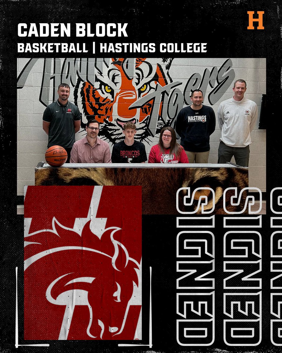 Congratulations to Caden Block for signing to play Basketball at Hastings College!  #every1aTIGER