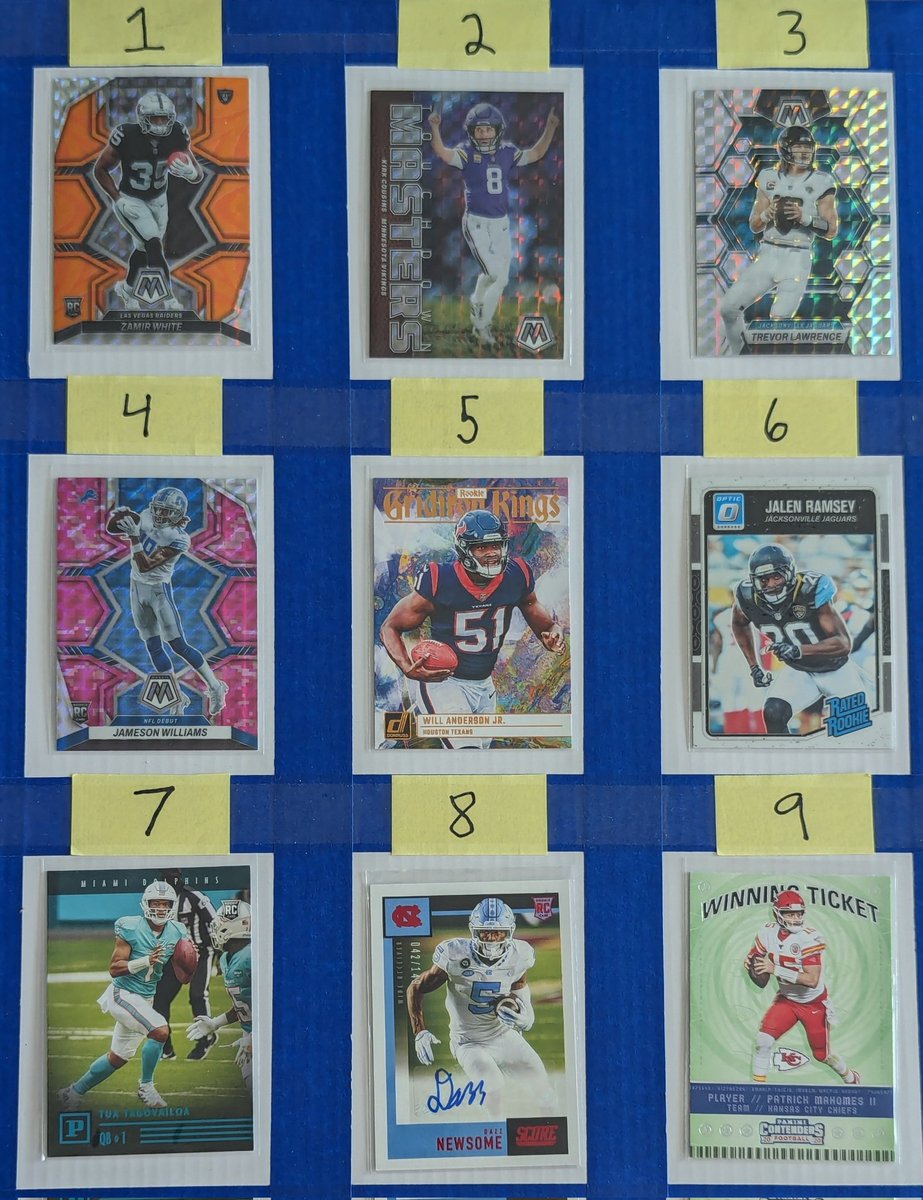 Day 3 | Post 19 -- $1/each 7 is teal 8 is /149 Claim by number. See pinned for shipping. Sale ends 5/4 #UniqueStacksMay #Football