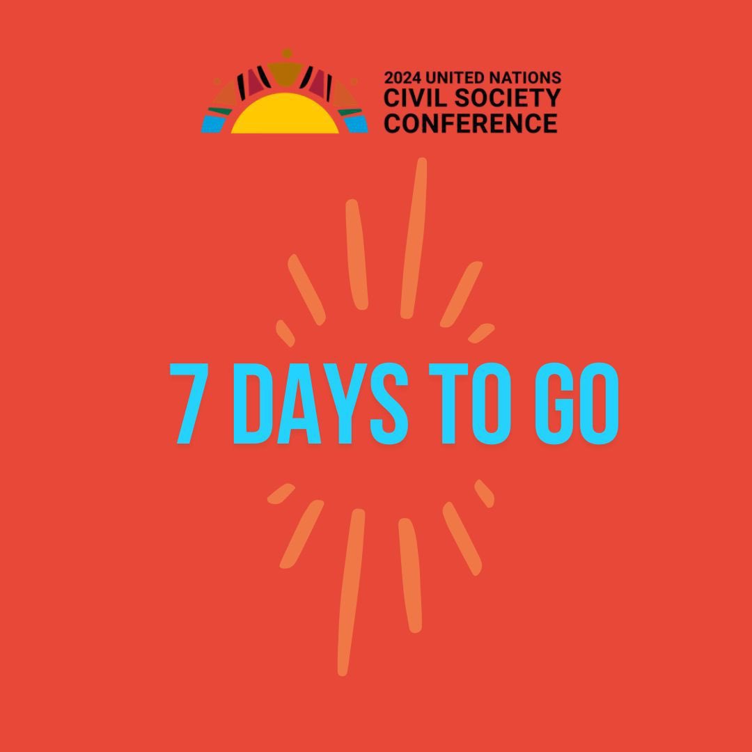 🌍 Only 7 days to go until civil society come together in Nairobi for the #2024UNCSC May 9-10, ahead of the Summit of the Future! ✅⁠ Joining us online? Register for the DGC newsletter to receive those links: bit.ly/2024UNCSC_subs… #WeCommit #ActNow #YouthLead