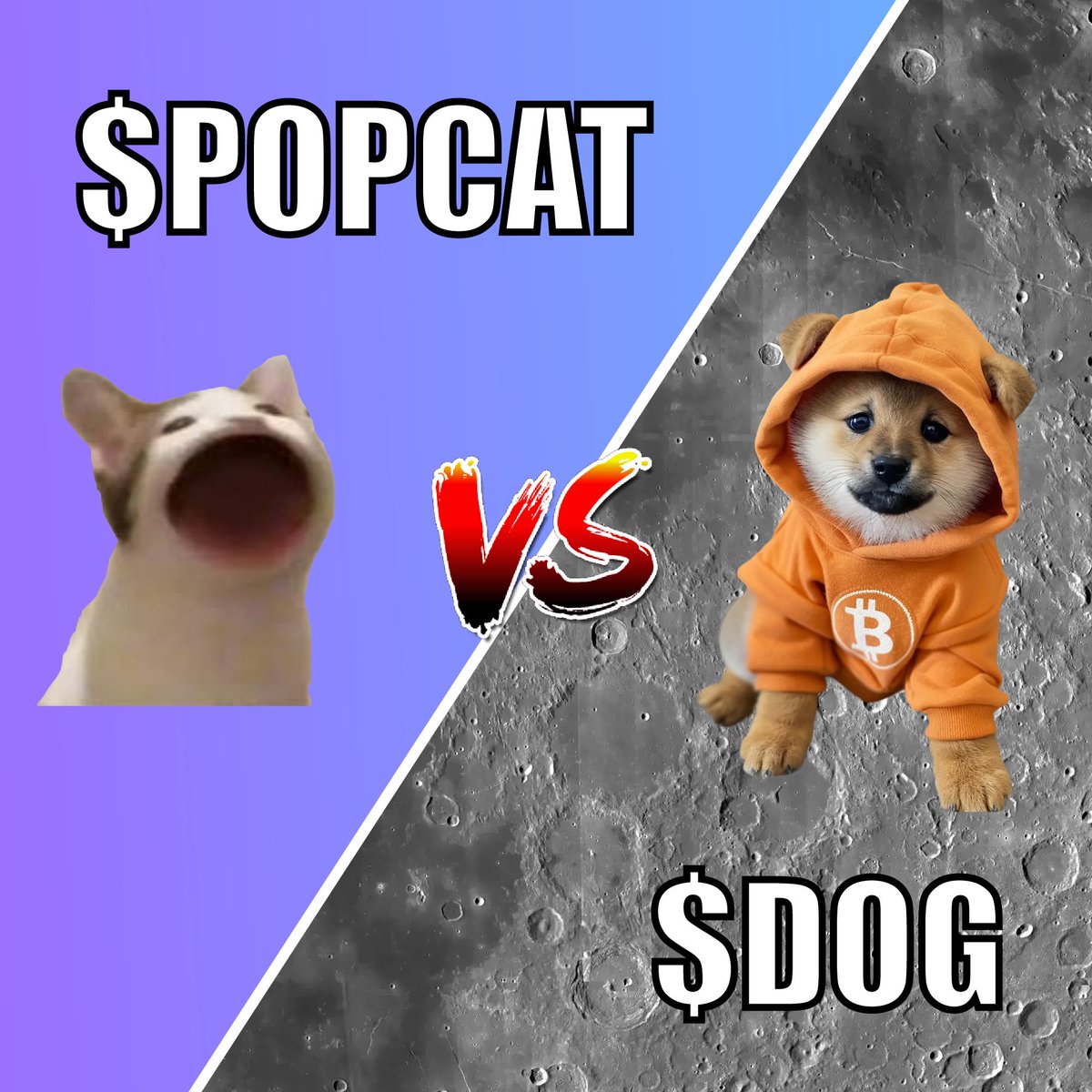 I HEREBY CHALLENGE $POPCAT TO A ONE WEEK CAT VS DOG FIGHT WHERE @BINANCE MUST LIST THE WINNER IT IS COMPLETELY UNACCEPTABLE THAT A FRIGGIN CAT COIN ON A TINY TESTNET CHAIN HAS A HIGHER MARKET CAP THAN $DOG ON THE DADDY CHAIN A FRIGGIN CAT IS BEATING US SOLANA MUST BEND THE KNEE