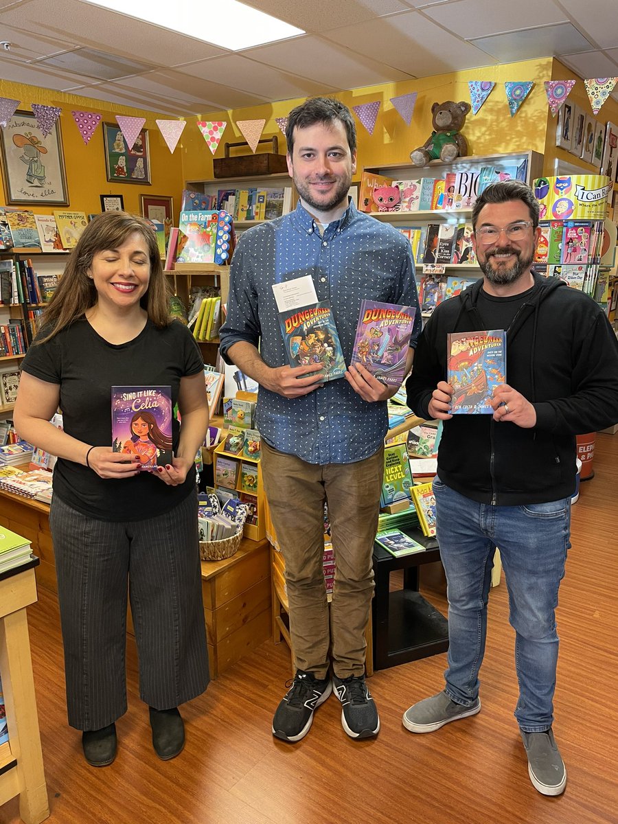 Busy day with two Bay Area school visits and a trip to @rakestrawbooks to sign inventory! Thank you to the lovely staff at Rakestraw for organizing and donating books!