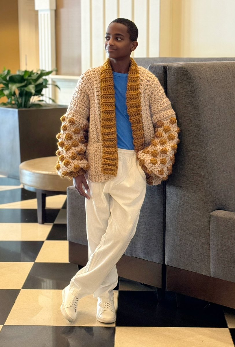 Debuting a new cardigan I designed at a conference in Chicago. Pattern will be released soon. jonahhands.com