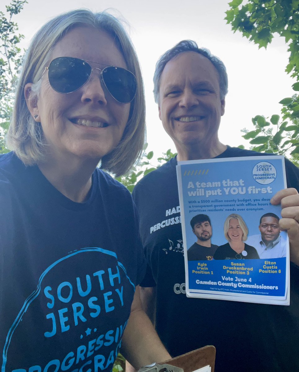 The team out talking to voters in #CamdenCountyNJ we will put the voter first! #JunePrimary2024