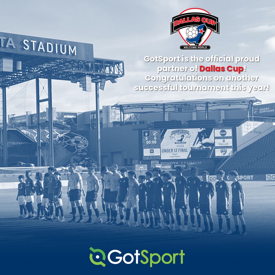 GotSport_ofcl's tweet photo. 🌟 Celebrating Our Proud Partnership! 🌟

#DallasCup shines brightly as one of the premier youth soccer tournaments in the country! 

#GotSport is privileged to be the official proud partner &amp; congratulates @dallascup on another successful tournament this year! ⚽🎉 

#DC46 https://t.co/elewJiTo4A