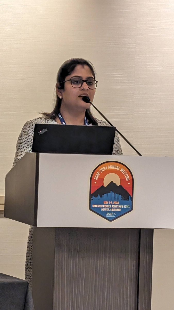 Our fellow Dr. Shakthi Venkatachalam @Shakthi_Uvaraj presenting on her case of cesarean delivery for a patient with Complex Regional Pain Syndrome.