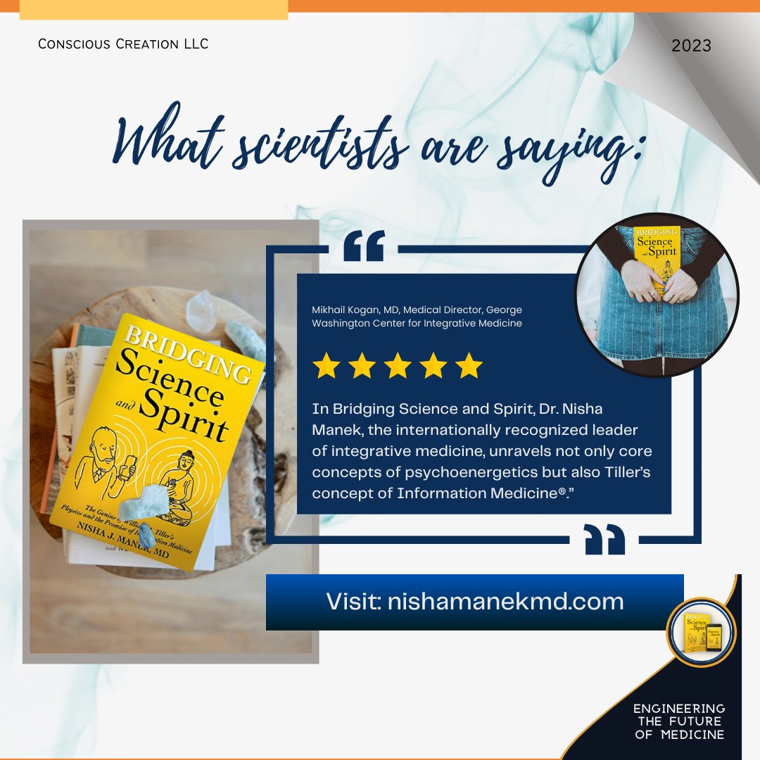 WHAT SCIENTISTS ARE SAYING: Bridging Science and Spirit 🗣️📒 Nisha's bestselling book 'Bridging Science and Spirit' is now available on Amazon. You can find it by clicking on this link: amazon.com/Bridging-Scien… If you want to find out more, please visit linktr.ee/njmanek