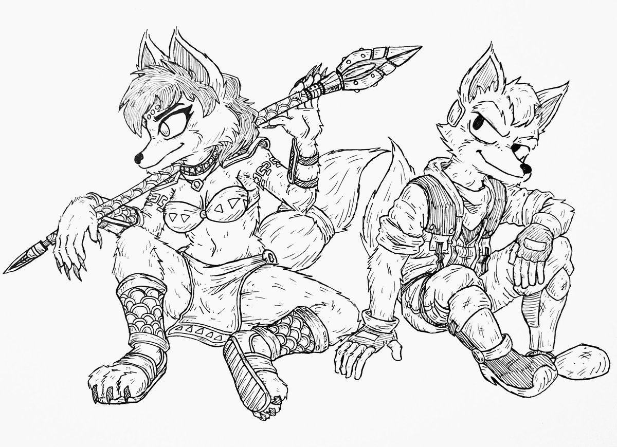 Finished the lineart, hopefully I'll be able to finish coloring this tomorrow

#StarFox