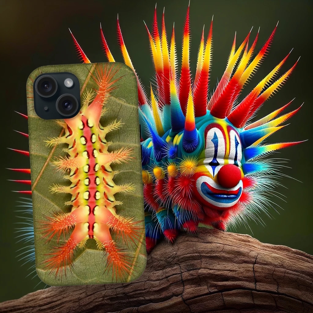20% off SINOBUG bug-themed phone cases on #REDBUBBLE - for iPhone or Samsung with slim, tough, and soft case options Stinging Nettle Slug Caterpillar (Cup Moth, Setora baibarana, Limacodidae) 'The Clown' redbubble.com/shop/ap/155992… Up to 40% off storewide: itchydogimages.redbubble.com
