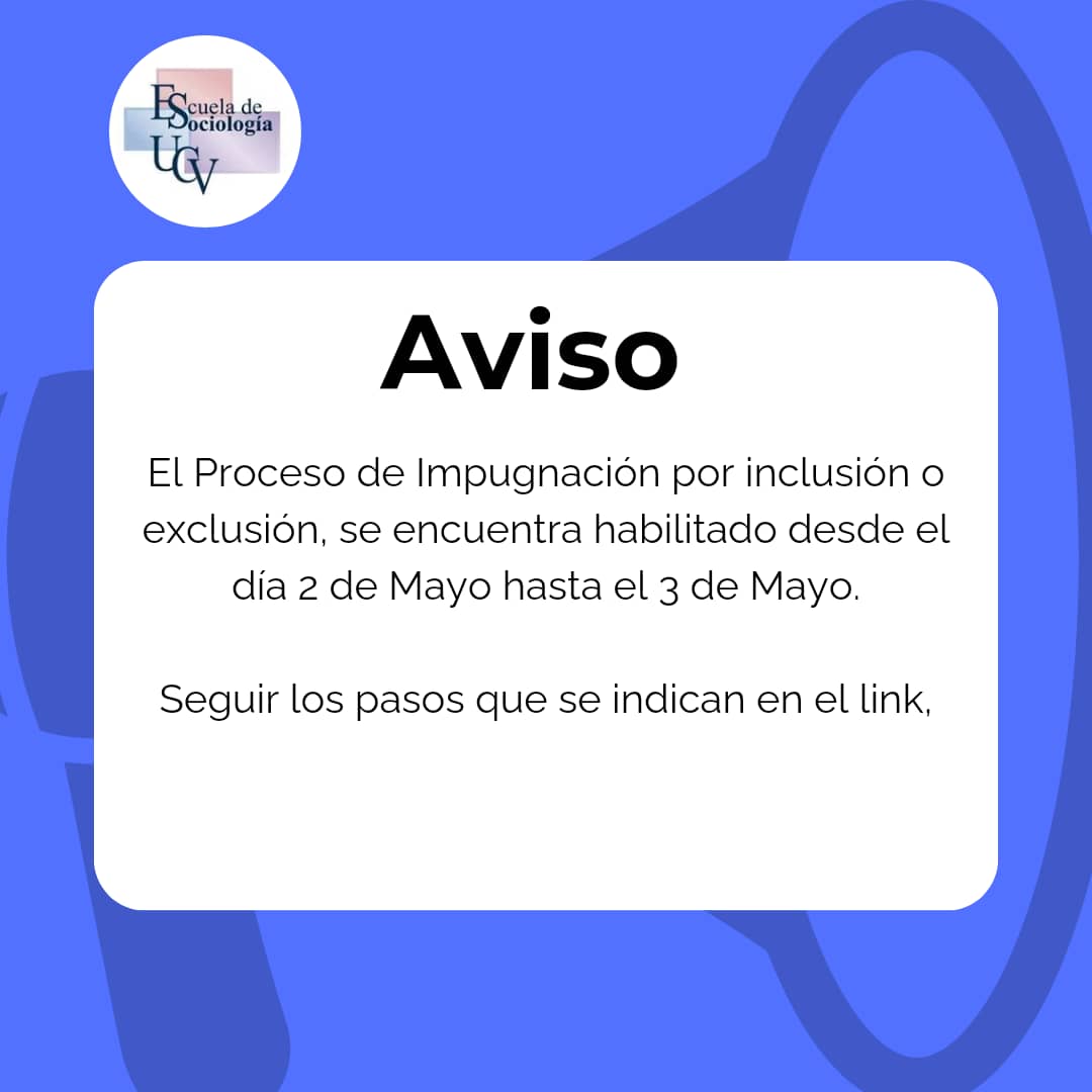 #Sociología | 📢 ¡ATENCIÓN!

Ya se acerca el proceso de Consulta para nuestra escuela, es por ello que, mediante el siguiente link habilitamos proceso de impugnaciones, que posteriormente serán evaluados para su aprobación o desaprobación. 

docs.google.com/forms/d/e/1FAI…