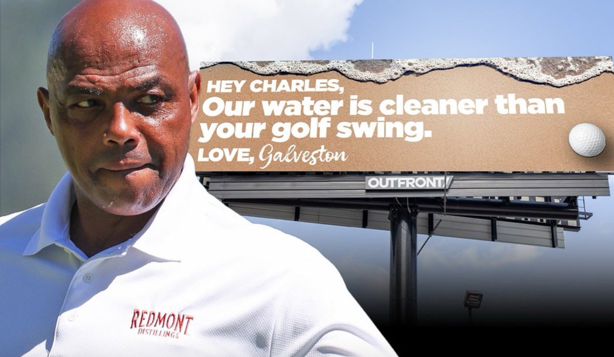 Brilliant marketing!!!

When somebody bullies you, use it as an opportunity to #advertise your #business or in this case, your city.

Charles Barkley was calling Galveston’s water dirty. 

So #Galveston did this, bravo @GalvestonIsland 🤣🤣🤣