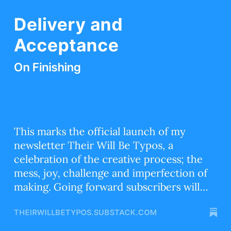 I started a newsletter where I'll talk about writing and living a messy creative life. Join me!